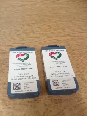 M5070-abe Aed Battery Exchange Lot Of 2 9v Mfgr Date 07-31-2017