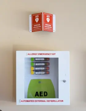 En9392 Aek Epinephrine Aed Defibrillator Combo Cabinet With Alarm