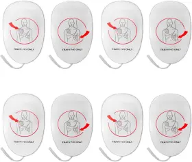 Boutvar 730637556907 Adult Latex Free Foam Aed Replacement Pads For Training Only 4 Pairs