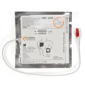 9660-01 Cardiac Science Powerheart G3 Pro Electrodes Adult 9660 Exp 09-2026