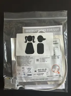 Xelaed003c Cardiac Science New Powerheart G5 Aed Child/infant Pads Electrodes Exp 02/28/2027