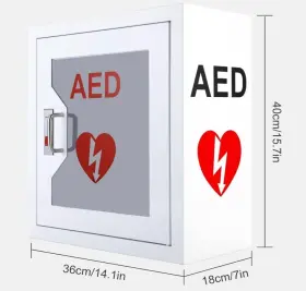 Cmxikj 744759485793 Aed Defibrillator Wall Mount Storage Cabinet Stainless Steel #2