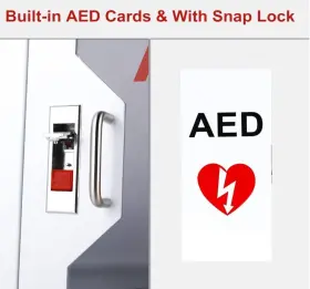 Cmxikj 744759485793 Aed Defibrillator Wall Mount Storage Cabinet Stainless Steel #3