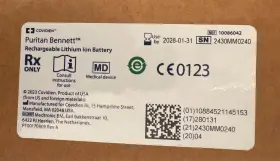 10086042 Covidien 9893 Puritan Bennett Battery Reference Number # #2
