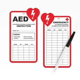 Fiivas Adt-520-10 Aed Inspection Tags Monthly For Maintenance 10 Pack Aed