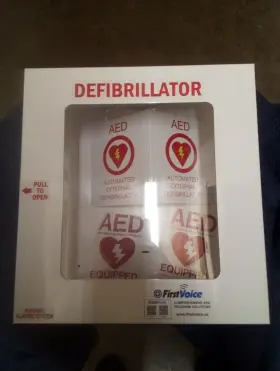Tsgen-1 First Voice Defibrillator Storage Cabinet White