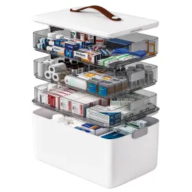 Funest-jbs-yx-n01-kj-4c Funest 4-tier Medicine Storage Box Cabinet Empty First Aid Kit Portable Medi
