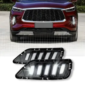 Geegeetop 622576sa0b Full Led Drl Turn Signal Light Front Bumper Fog Lamps Compatible With Infinit