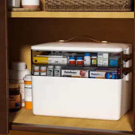 Jbs-yx-sj03-kjp-jwt Joybos 3-tier Medicine Storage Box Cabinet Empty First Aid Kit Portable Medi