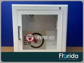 14a-3-1 Lifepak Physio-control Aed Cabinet Semi-recessed With Alarm No Keys