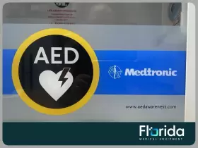 3012604-031 Lifepak Brand Aed Cabinet Recessed Medtronic With Keys. Alarm Not Working #2