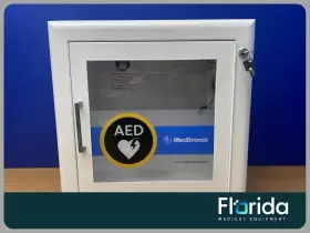 3012604-031 Lifepak Brand Aed Cabinet Recessed Medtronic With Keys. Alarm Not Working