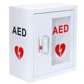Likom 762715864451 Cabinet Defibrillator Wall Mount Storage Aed Stainless Steel