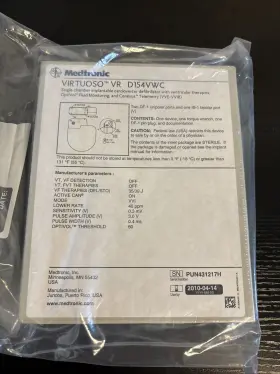 D154vwc Medtronic Virtuoso Vr Single-chamber Implantable Cardioverter