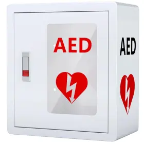 Nlshan 726084523586 Wall Mounted Aed Defibrillator Cabinet Metal Steel Plate Storage #2193v