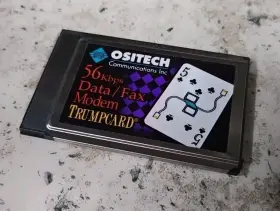 400111-001 Ositech Five Of Clubs Iii 56 Kbps Data/fax Modem Pc Card For Zoll Etc