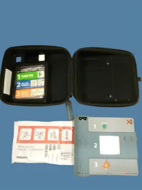 Em01 Philips Heartstream Forerunner Semi-automatic Defibrillator No Battery