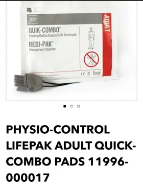 11996-000090 Physio-control Adult Edge System Rts Electrodes With Quik-combo Connector