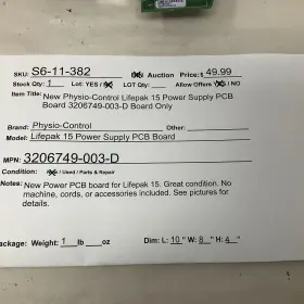 3206749-003-d Physio-control New Lifepak 15 Power Supply Pcb Board Only #2