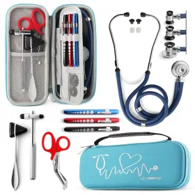 Kb-9397-bl Primacare Stethoscope Case Supplies Included Blue With Multiple