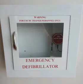 6255 Sti Aed Defibrillator Cabinet Wall Mount With - Mini Theft Stopper Alarm