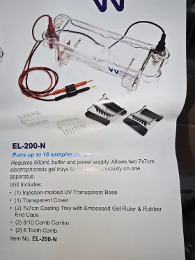 El-200-n Walter Products El-200 Electrophoresis Chamber With 7 X Cm Casting Tray And Accessories #2