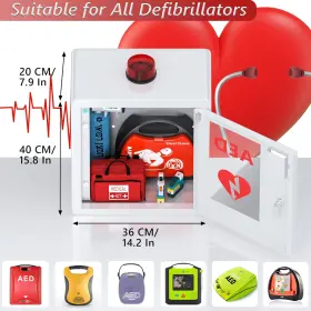 Aed-01 Wensha Aed Defibrillator Wall Mounted Cabinet Metal Steel Plate Storage With A #2