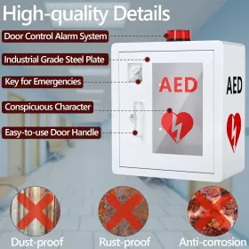 Aed-01 Wensha Aed Defibrillator Wall Mounted Cabinet Metal Steel Plate Storage With A #3