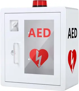 Aed-01 Wensha Aed Defibrillator Wall Mounted Cabinet Metal Steel Plate Storage With A