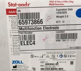 08900-4003 Zoll Adult Multi-function Electrodes 12/bx