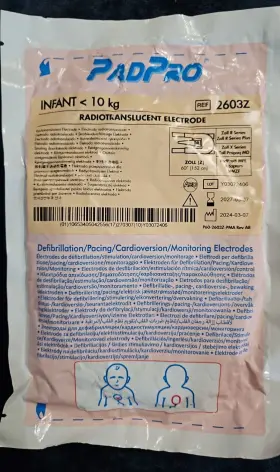 Zoll 2603z Padpro Infant Radiotranslucent Defibrillator Electrodes Ref