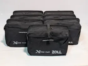 Zoll 35183-01 7 Xtreme Pack Spare Battery Storage Cases With Patient Cables Cords