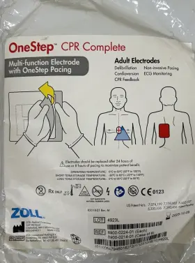 8900-0224-01 Zoll One Step Cpr A/a Adult Defibrillator Pad Electrode #2