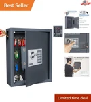 Modern Lock Box With Electronic Pin Keypad - Wall Mountable 40 Organizer. Fixed Price $123.68.
