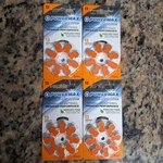 4 Packs Powermax Size 13 Hearing Aid Batteries Orange 8 Count - Exp 2/2027 Lot. Fixed Price $16.00.