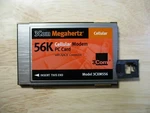 3COM Megahertz 3CXM556 56K Cellular Modem Card Pcmcia Xjack. Fixed Price $8.00.