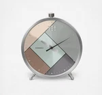 Claudnola Rubik Silver Steel Alarm Desk Shelf Modern Clock Quartz 5" New Nib. Fixed Price $30.51.