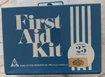 Vintage 1970'S Acme Cotton Products #25 Blue Metal First Aid Kit Box Osha Safety. Fixed Price $23.87.