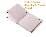 5 Pk Zoll M, E, Series Recording Thermal Paper 90MM 8000-0302, 8000-000877-01. Fixed Price $48.99.