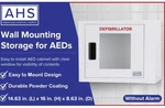 American Hospital Aed Cabinet, Large, Defibrillator Wall Mounted Storage Box. Fixed Price $49.00.