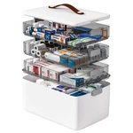 Funest 4- Tier Medicine Storage Box Organizer Portable First Aid Kit Empt.... Fixed Price $61.40.