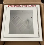 First Voice TS147SM Emergency Defibrillator Storage Cabinet, White, Wall Mounted. Fixed Price $148.00.